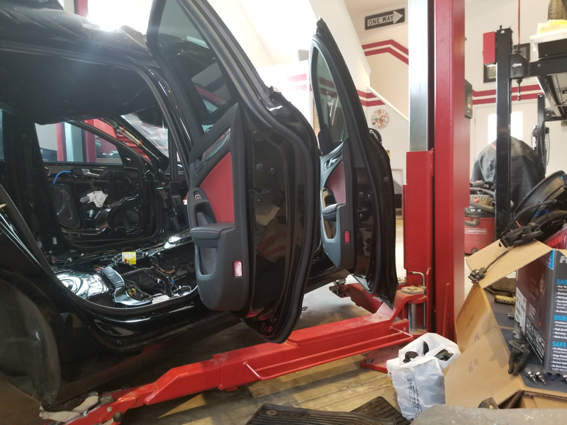 Installing the S4's door cards in the Avant.